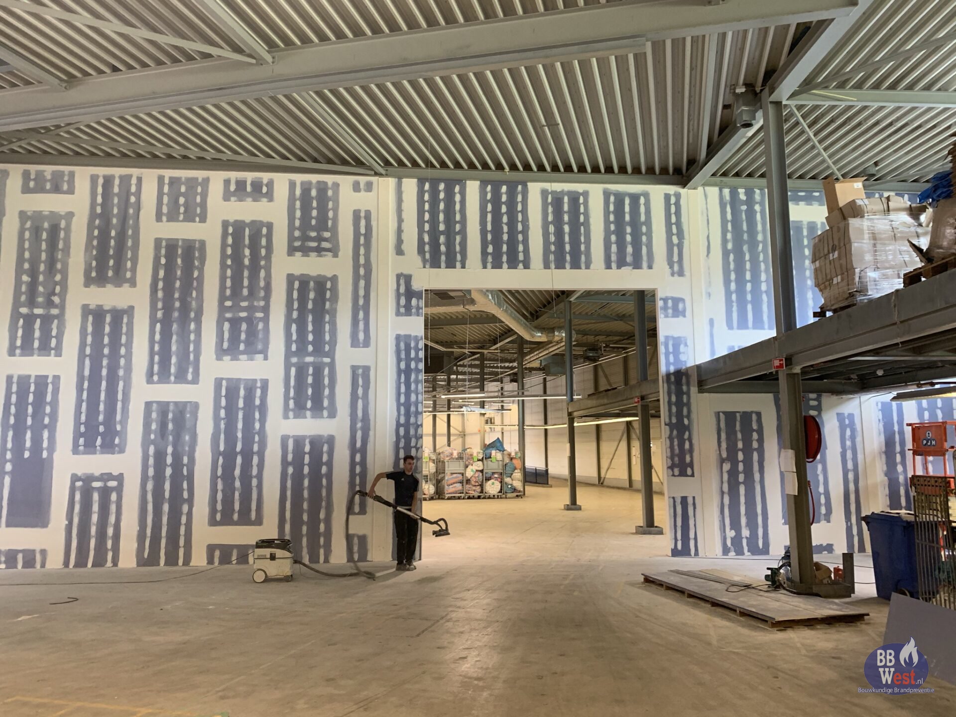 Brandscheiding warehouse Flexizone PostNL